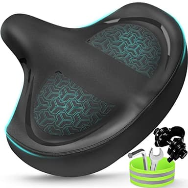 Bicycle Seat, Bike Seat for Women Men Extra Comfort Wide, Oversized Comfortable Seats Saddle for Peloton Bikes, Fit for Exercise Bikes, Electric Bikes, Mountain Bikes, Cruiser Bikes