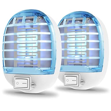 Bug Zapper Indoor, Electronic Fly Trap Insect Killer, Mosquitoes Killer Mosquito Zapper with Blue Lights for Living Room, Home, Kitchen, Bedroom, Baby Room, Office(2 Packs)