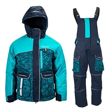 WindRider Warm Unisex Ice Fishing Suit Insulated Waterproof Bibs and Jacket overall for men and women cold Weather Activities