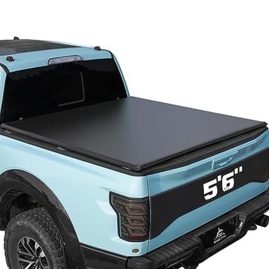 Truck Bed Tonneau Cover Compatible with Ford F150 F-150 2015-2026 5.5 ft Short Box, Soft Roll Up Style