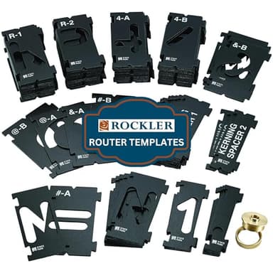Router Letter Template Set (2.25”, 99 Pieces) – State Park Font Letter Router Template – Interlocking Sign Making Templates w/Letters, Numbers, Symbols & More - Interlock Signmaker's Templates