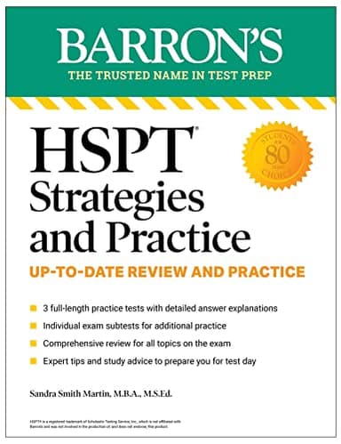 HSPT Strategies and Practice, Second Edition: Prep Book with 3 Practice Tests + Comprehensive Review + Practice + Strategies (Barron's Test Prep)