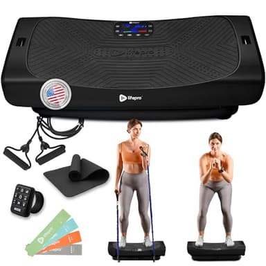 Lifepro Vibration Plate Machines – Full Body Workout, Recovery & Lymphatic Drainage with 4D Motion, Silent Operation, Joint Support, & Triple Motor Technology for Circulation, Fat Burn & Toning