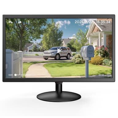 Eyoyo Security Camera Monitor 22-inch, 1080P FHD 75Hz LED PC Screen with HDMI VGA AV BNC USB Inputs, Built- in Speakers, Video Monitor for CCTV NVR DVR