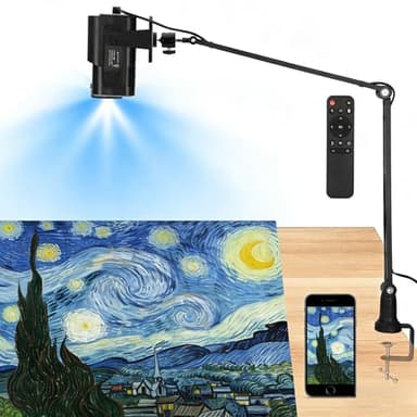 Art Projector for Tracing and Drawing with Exclusive Drawing App, Native 1280P HD Drawing Projector for Artists & Adults, 8 Pro Tracing Tools for Painting on Canvas, Wall Murals, Cake Decorating