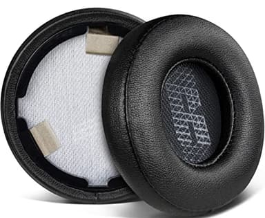 SOULWIT Replacement Ear Pads for JBL Live 460NC/Live 460 NC On-Ear Wireless Headphones, Earpads Cushions with Softer Protein Leather, Noise Isolation Foam - Black