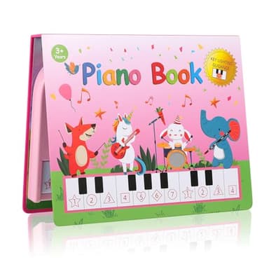 Toys for 3 Year Old Girls Gifts - Piano Book Educational Toddler Musical Toys for Kids Ages 3 4 5 6 7 8 Years Old Learning Birthday Stocking Stuffers Fillers for 2-4 3-4 3-5 3-6 5-8