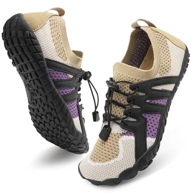 Stelle Water Shoes for Women Men, Quick-Dry Barefoot Aqua Shoes for Beach, Swim, Pool, Boating & Yoga, Lightweight Water Shoes for Adult (Desert Eclipse,7)