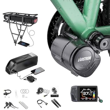 Varstrom 500W 750W 1000W Mid Drive Kit -Upgraded Max 160N.m Torque&Power Ebike Conversion Kits,IPX5 Waterproof Torque Sensor
