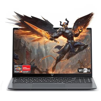 KAIGERR 2026 New Light Gaming Laptop, 16.0inch Laptop Computer with AMD Ryzen 7 7730U(8C/16T, Up to 4.5GHz), 16GB RAM 512GB NVMe SSD Windows 11 Laptop, Radeon RX Vega 8 Graphics,WiFi 6, Backlit KB
