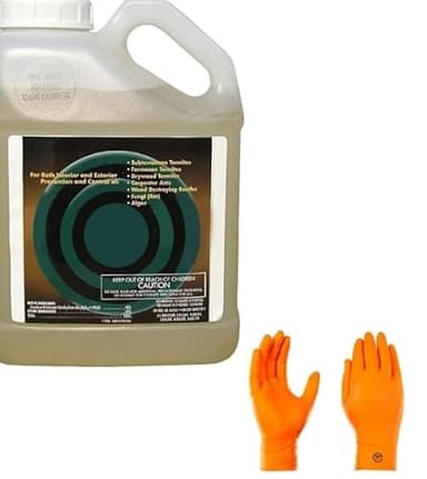 Bora Salt Insecticide: Wood Treatment for Insects and Fungi 1 Gallon | Premium USA Supply Gloves for Safe Eradication | USA Supply Pest ID Card