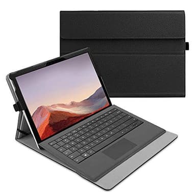 Fintie Case for Microsoft Surface Pro 7 Plus, Surface Pro 7/6/5/4/3 12.3 Inch Tablet - Multiple Angle Viewing Portfolio Business Cover, Compatible w/Type Cover Keyboard (Black)