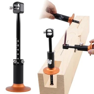 Wheel Marking Gauge, Aluminum Alloy Woodworking Marking Scriber Tool with Graduated MM Scale, Double-headed Marking Gauge Woodworking Tool Efficient Rolling for woodworking marking, Carpenter