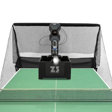 Table Tennis Robot with Net, 35-90 Balls/Min Ping Pong Ball Machine Automatic Ball Machine Pitching Machine Training Table Tennis Robot with Net +100 Balls for Gyms Schools Training Centers Gameplay