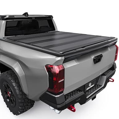 YITAMOTOR Low-Profile Hard Quad-Fold Truck Bed Tonneau Cover Compatible with Toyota Tacoma 2024 2025 2026 (Excl. Trail Edition) with 5 ft Bed