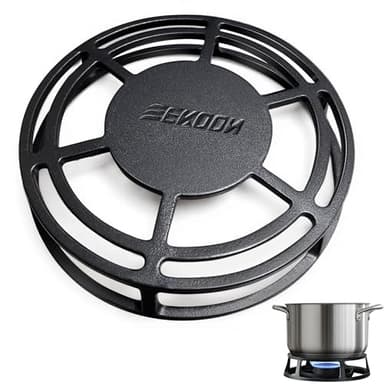 Feekoon Heat Diffuser for Gas Stove, 9.4" Cast Iron Flame Tamer, Stove Top Simmer Plate to Even Heat Distribution(1 Pack)