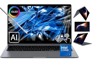 Samsung Galaxy Book4 360 2 in 1 Business Laptop,15.6" FHD AMOLED Touchscreen, Intel Core 7-150U(>i7-1355U, 5.4 GHz), AI Copilot, Backlit, Fingerprint, W/Stylus, Win11 Home(16GB|1TB SSD)