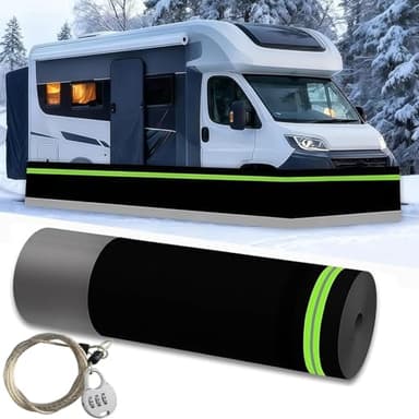Easy Install RV Skirting for Winter, Heavy Duty Wind & Snow Proof Camper Skirt with Reinforced Iron Mesh Bottom, Insulated Skirt for Travel Trailer 5th Wheel & Motorhome (H3.1ft/37.4in, L78ft/24m)