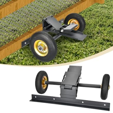 TOPOWN Large Chicken Tractor Mobility with Wheels Lift Kit Fit 8ft(+) Wide Coops, Chicken Coop Wheel Kit Heavy Duty Chicken Run Wheel System, Weatherproof, Enhancement of Safety and Durability