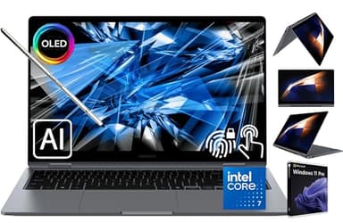 Samsung Galaxy Book4 360 2 in 1 Business Laptop,15.6" FHD AMOLED Touchscreen, Intel Core 7-150U(>i7-1355U, 5.4 GHz), AI Copilot, Backlit, Fingerprint, W/Stylus, Win11 PRO(16GB|512GB SSD)