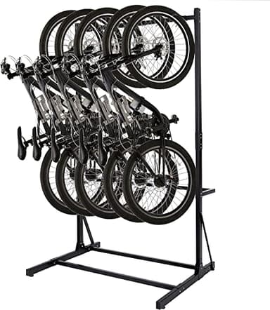 DorBuphan Bicycle Storage Rack for Garage, Freestanding Bike Storage Rack Max 5 Bikes, Heavy-Duty Solid Steel Bike Racks for Garage for Home and Garage Organizer