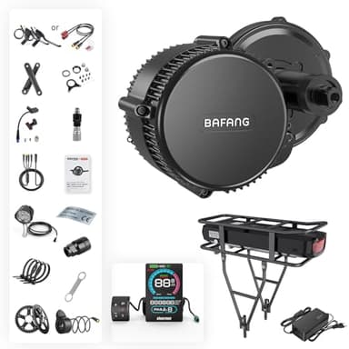Bafang 750W 500W 1000W Mid Drive Kit with Battery(Optional) :Bafang BBS HD Ebike Conversion Kit with Display,48V/52V 8Fun Electric Bike Conversion Kit for Moutain Road Bike