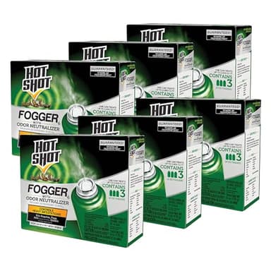 Hot Shot Pest Control Fogger, Kills Roaches, Ants, Spiders & Other Insects On Contact, Controls Heavy Infestations Indoors, 6 Pack