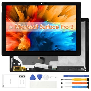 for Microsoft Surface Pro 3 Screen Replacement for Surface Pro 3 1631 LCD Display V1.1 LTL120QL01-003 TOM12H20 Digitizer Touch Screen Assembly Repair Parts(Black,12.0 inch)