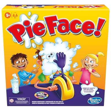 Hasbro Gaming Pie Face Game | Whipped Cream Family Board Game for Kids | Ages 5 and Up | for 2 or More Players | Funny Preschool Games | Kids Gifts
