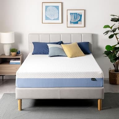 Zinus 10 Inch Queen Cooling Essential Memory Foam Mattress [NewVersion], Fiberglass Free, Medium Feel, Breathable Cooling Layers, Certified Safe Materials