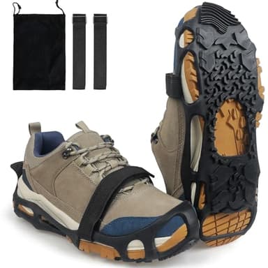 Spikeless Ice Cleats, Outdoor Indoor Snow Cleats Anti Slip Roofing Shoes, Slip on Shoe Grips Rubber Tread Overshoes for Slick Wet Slippery Surfaces, Small-Medium