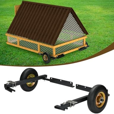 TOPOWN Chicken Tractor Wheels Lift Kit Set of 2, Heavy Duty Chicken Coop Wheel Lift Kit, Chicken Run Wheel System Weatherproof, Enhancement of Safety and Durability