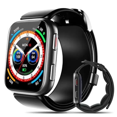 BP Doctor Smart Watch Blood Pressure, 1.95" Smart Watch Monitor with Air Pump Cuff, Blood Pressure Watch with Sleep Heart Rate Monitor, Pedometer, BP Watch Supports Data Sharing, Reminder Monitoring