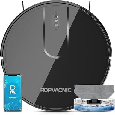 ROPVACNIC Robot Vacuum Cleaner Robot Vacuum and Mop Combo with 5200Pa Suction, Personalized Cleaning Adjustments, Self-Charging Robotic Vacuum Cleaner, Advanced Obstacle Avoidance