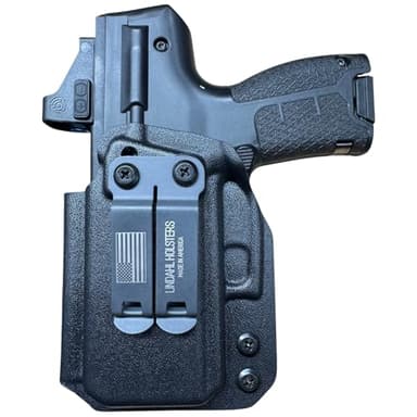 Lindahl Holsters IWB Holster – Custom Fit Kydex Concealed Carry Holster – Inside Waistband – Adjustable Retention – Made in USA (Black, Left Hand) – Fits Byrna CL Style Devices