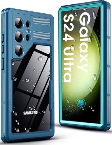 for Samsung Galaxy S24 Ultra Waterproof Case with Built-in Screen Protector - Rugged Full Body Underwater Dustproof Shockproof Drop Proof Protective Cover for Samsung Galaxy S24 Ultra 5G - Teal
