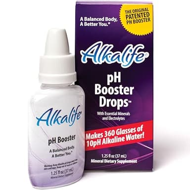 Alkalife pH Booster Drops, 1 Pack, Turn Any Drinking Water Into pH 10 Alkaline Water, 360 Servings Per Bottle, The Original Patented Formula, Electrolytes & Minerals