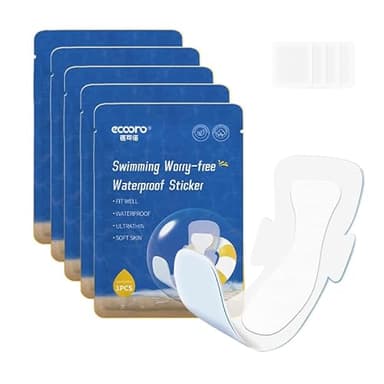 SOFFAIR Waterproof Pads for Swimming, Skin Friendly Private Area Protection, Waterproof Private Patches, Dirt Prevention for Swimming, Daily Activities, Bathing, Spa & Water Sports (5)