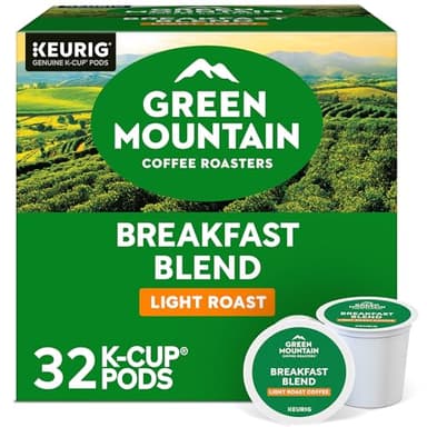 Green Mountain Coffee Roasters Breakfast Blend Keurig Single-Serve K-Cup Pods, Light Roast Coffee, 32 Count