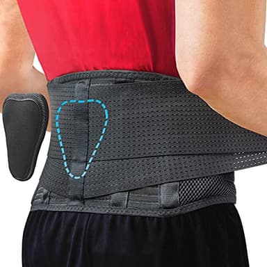 Sparthos Back Brace for Lower Back Pain - Immediate Relief from Sciatica, Herniated Disc, Scoliosis - Breathable + Lumbar Support Pad - For Men & Women - Fits 44–52″ Waist (Large, Check Size Chart)