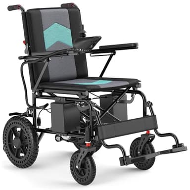 VERPAL Electric Wheelchair for Adults - Foldable, Lightweight, All Terrain | 500W Dual Motors,15 Miles Travel Range, 350 lbs Capacity, Motorized Power Wheelchairs for Seniors