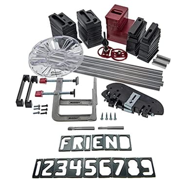 Milescraft 1212 SignPRO Sign Making Kit for Routers 2.5 in & 1.5 in Horizontal Letters (166 templates) 1.5 in & 2.5 in Vertical Numbers 80 templates, 3/8 in. Router Bit Included Complete Kitv