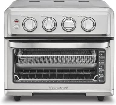 Cuisinart Air Fryer Toaster Oven, 1800W, 8-in-1 with Air Fry, Convection, Broil & Warm, 0.6 Cubic Feet, 60-Minute Timer, TOA-70NAS, Stainless Steel