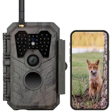 Meidase P90 Pro WiFi (Non-Cellular) Trail Camera, WiFi Bluetooth Game Camera with 64MP 1296p 120° View Angle Night Vision Motion Activated Waterproof Live Stream to Cell Phone for Game Cameras