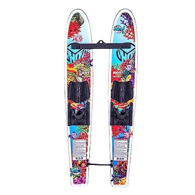 HO Sports Hot Shot Kids Water Ski Trainers with Bar & Rope - Ultimate Training Water Skis System, 48”, Youth and Kids up to 70 lbs - Ocean