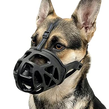 BARKLESS Dog Muzzle, Basket Muzzle for Biting, Chewing and Scavenging, Humane Cage Mouth Cover, Perfect for Grooming and Training Large Aggressive Reactive Dogs (XL, Black)