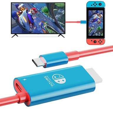 EhYoo Portable Switch Dock USB Type C to HDMI Conversion Cable for TV Docking Mode Compatible with Nintendo Switch, Steam Deck, Samsung Dex Station S21/S20/Note20/TabS7 4K for Travel