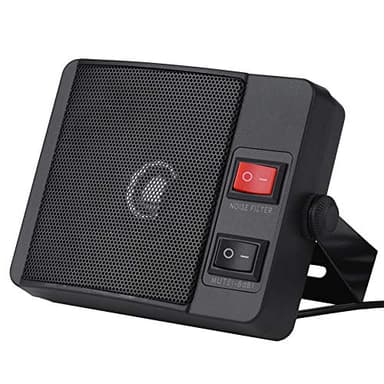 Mini Walkie Talkie External Speaker 11W Noise Cancelling External CB Scanner Speaker for Two Way Car Mobile Radio Default