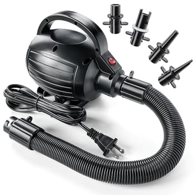 iLink-outer Electric Air Pump for Inflatables-600W-110-120V AC High Power Quick Inflation and Inhalation-Portable air Pump 4 nozzles-Suitable for Pool Toys,Gymnastics Mat,Dog Floating Ramp,Gymnastics