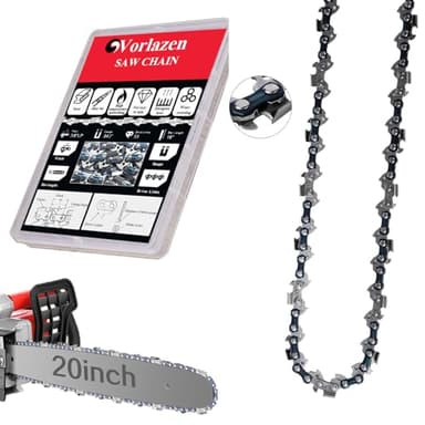 20-Inch Chainsaw Chain - 325" Pitch, .058 Gauge, 76DL - Replacement Chain Fits Blue Max 53543/8901/8902, Husqvarna, Stihl, Poulan, Craftsman & More 20-Inch Chainsaws